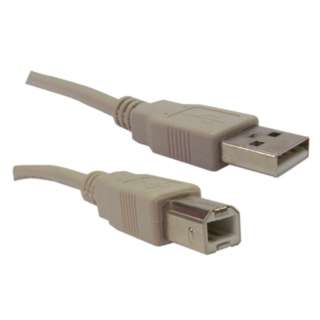 USB CABLE A-B MALE/MALE 6FT GREY