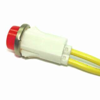 INDICATOR 14V 12MM RED SNAP WIRE