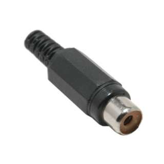 RCA JACK INLINE SOL PLAST BLK