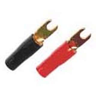 SPADE TERM RED/BLK #10 8AWG GOLD