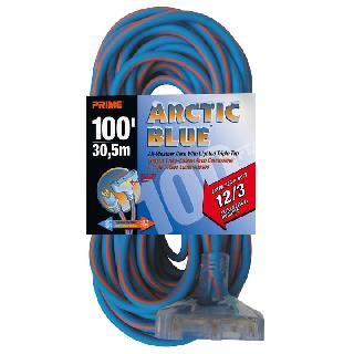 EXTENSION CORD 3/12 100FT BLUE