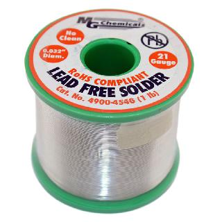 SOLDER WIRE LEAD FREE 1LB 21AWG