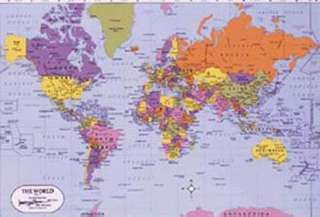 PLACEMAT MAP OF WORLD