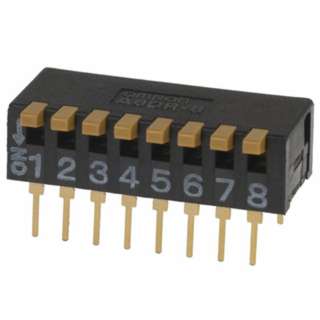 DIP SWITCH PIANO 8SW 16PIN SLIDE