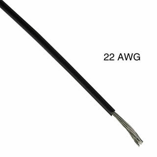 WIRE STRANDED 22AWG 100FT BLACK