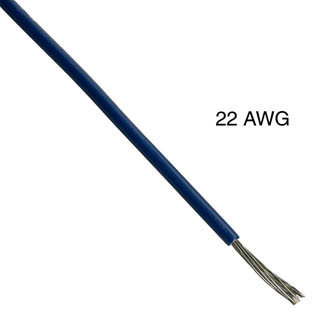 WIRE STRANDED 22AWG 100FT BLUE