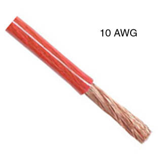 POWER CABLE 10AWG RED 10FT