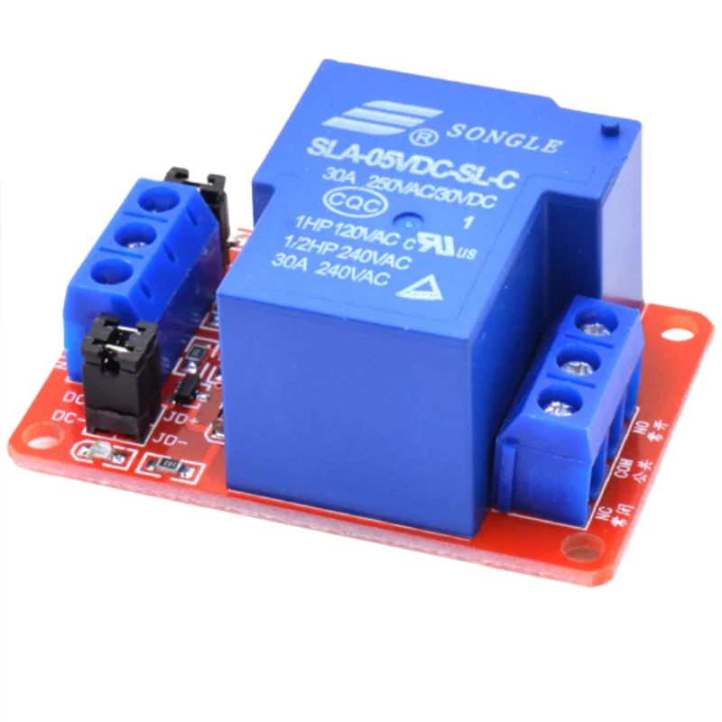RELAY MODULE 1 CHANNEL 30A 1P2T 250VAC/30VDC IP 5VDC WITH DRIVER