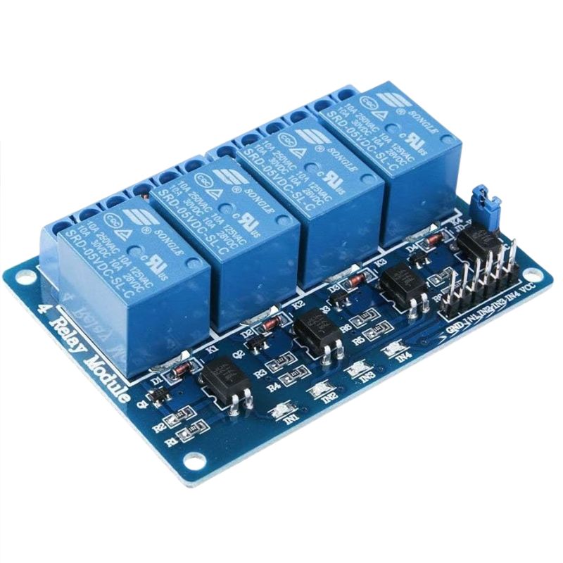 RELAY MODULE 4 CHANNEL 10A 1P2T 250VAC IP 5VDC WITH DRIVER