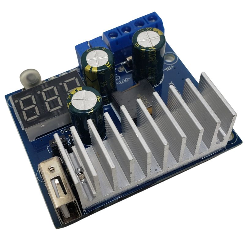 DC-DC VOLTAGE STEP-UP MODULE 3-35V 10A WITH DISPLAY