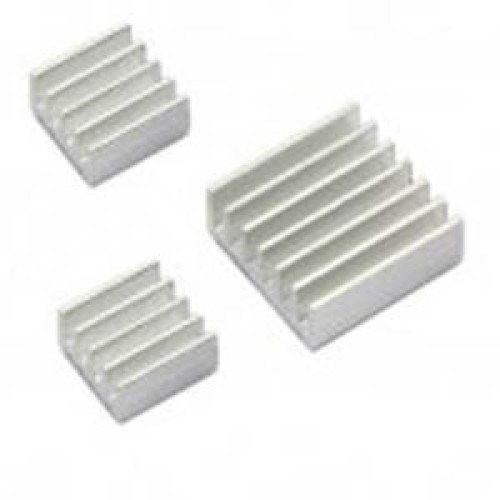  RASPBERRY PI3/4 HEATSINK 3PC/PK 14X14X6MM 15X9X5MM 9X9X5MM