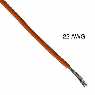 WIRE STRANDED 22AWG 100FT ORANGE TC PVC FT1 300V 105C