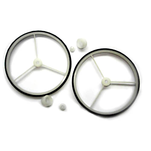 WHEEL SET SUPERLIGHT 2.5IN DIA FITS 3MM & 2MM AXLE WITH ADAPTER