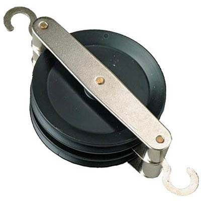 PULLEY DOUBLE PARALLEL W/METAL HOOKS