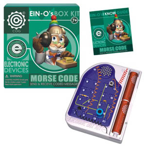MORSE CODE-ELECTRONIC DEVICES DISPLAY IN WHITE BOX