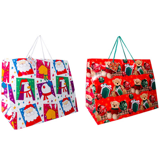 CHRISTMAS GIFT BAG 13X16IN 