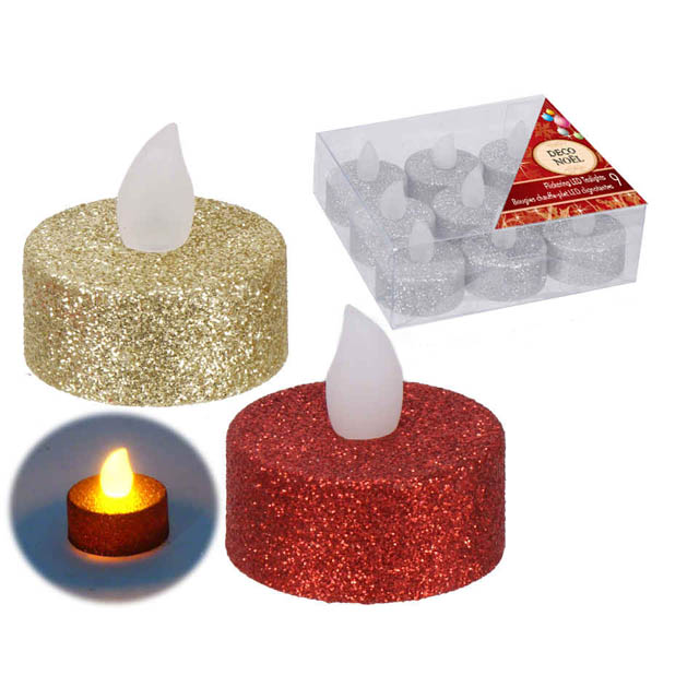 LED TEA LIGHT FLICKERING ASSORTED COLORS BATTERY INCLUDED