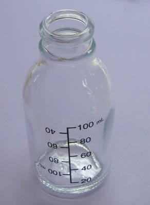 BOTTLE CLEAR GLASS 100ML 