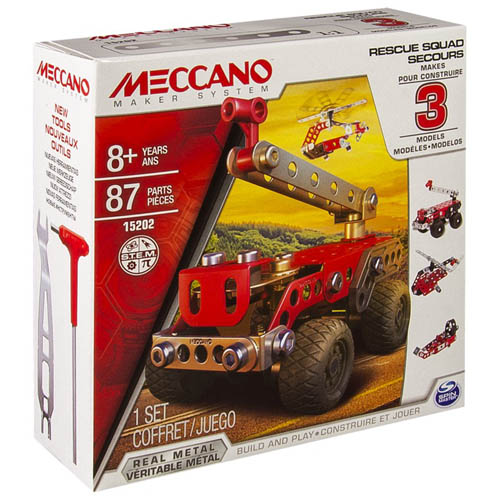 MECCANO RESCUE FORCE 3 MODELS 87PCS/SET