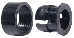 LED HOLDER & RING 5MM PLAS BLK 