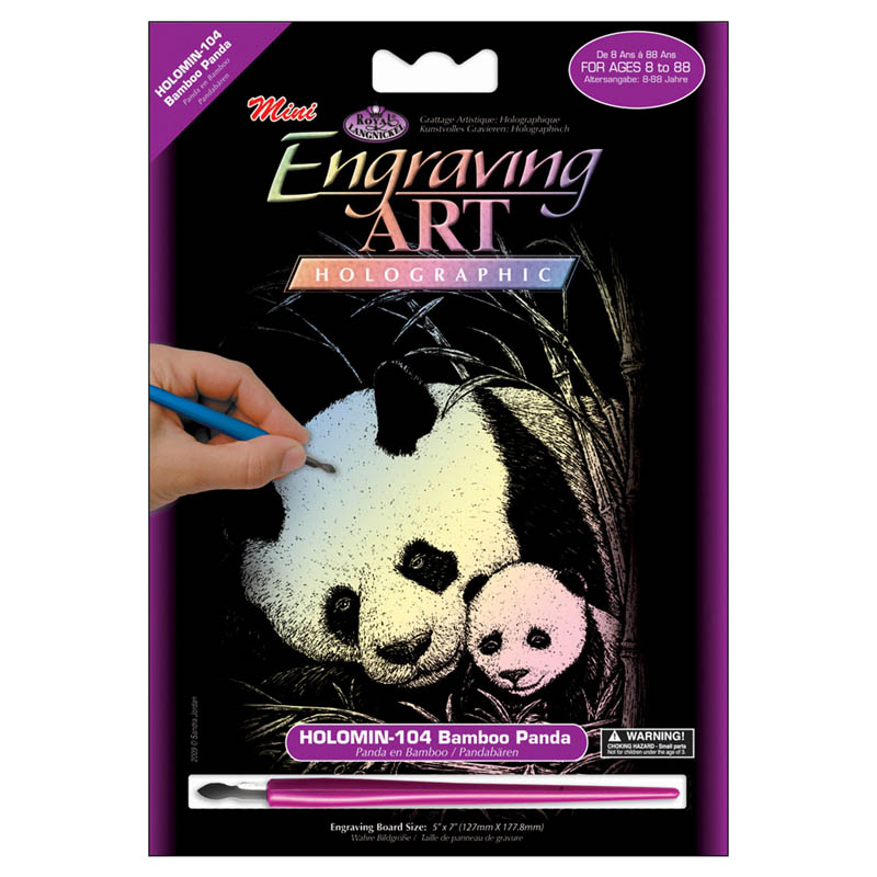 BAMBOO PANDA-MINI ENGRAVING ART 
