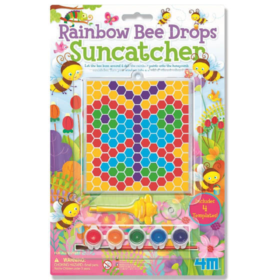 RAINBOW BEE DROPS SUNCATCHER PAINTING 5 COLORS