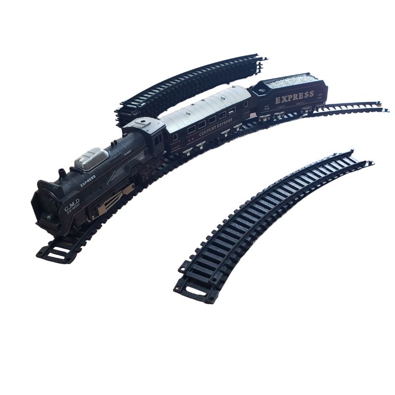 TRAIN SET 13PCS 10TRACKS 1 LOCO 1 BOXCAR/1 PASSANGER CAR