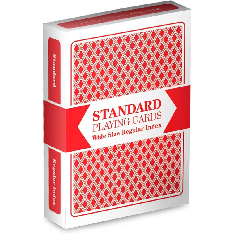 PLAYING CARDS RED 2.5X3.5IN 