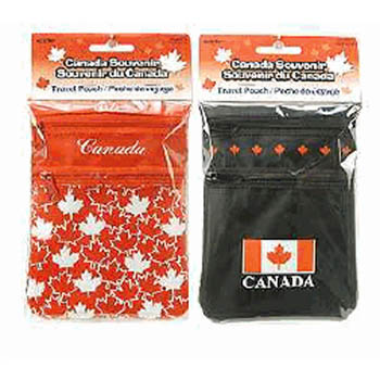 TRAVEL POUCH ASSORTED COLOURS CANADA SOUVENIR