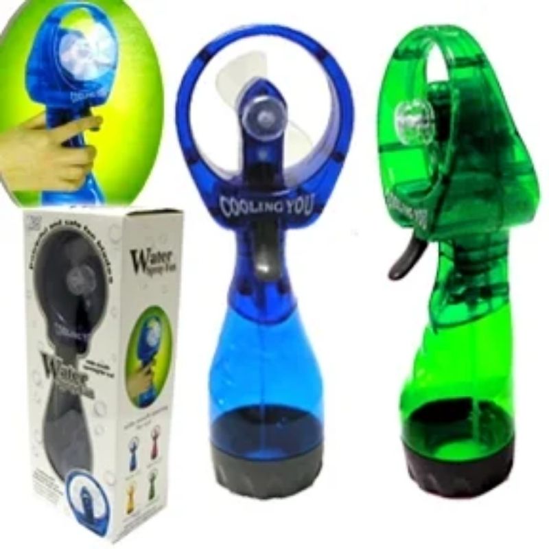 FAN MINI WATER SPRAY REQUIRES 2 AA BATTERIES ASSORTED COLORS