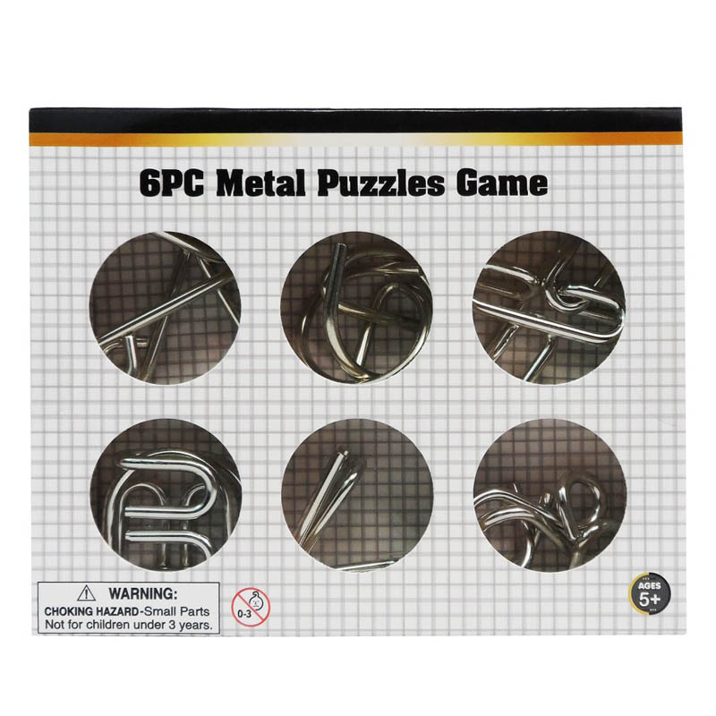 METAL PUZZLES GAME 6PCS 
