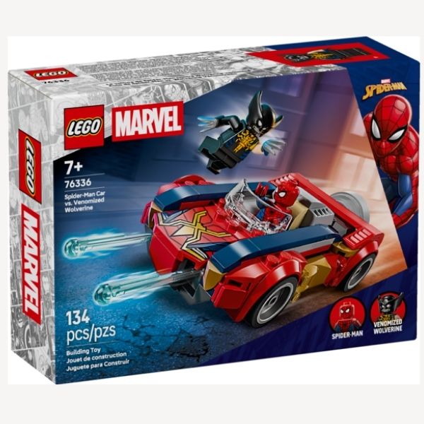 SPIDER-MAN CAR VS VENOMIZED WOLVERINE BUILDING TOY