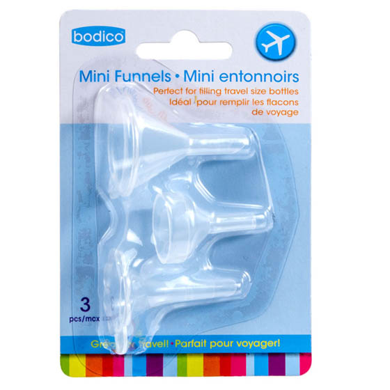 FUNNELS MINI ASSORTED SIZES FILLING TRAVEL BOTTLES 3PCS/PACK