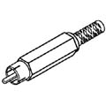 RCA PLUG INLINE SOL PLAST RED 