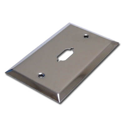 WALL PLATE DB9 1POS METAL 