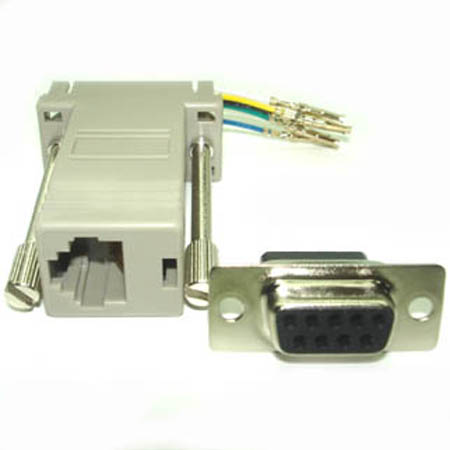 MODULAR ADAPTER DB9F/RJ12 6P6C 