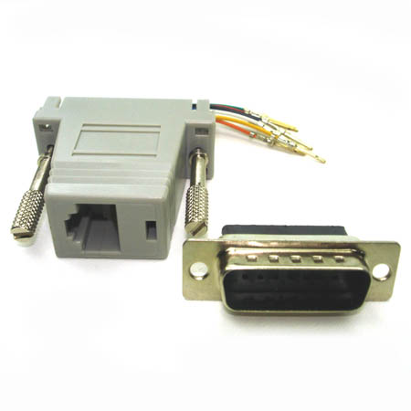 MODULAR ADAPTER DB15M/RJ45 8P8C 