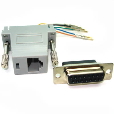MODULAR ADAPTER DB15F/RJ45 8P8C 