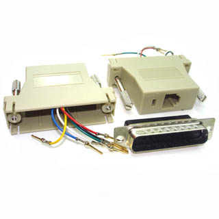 MODULAR ADAPTER DB25M/RJ12 6P6C GREY - KIT