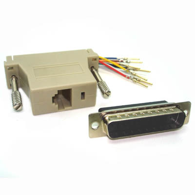 MODULAR ADAPTER DB25M/RJ45 8P8C 
