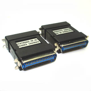 GENDER CHANGER 36M/36M CENTRONIC PLASTIC CASING STD BLK