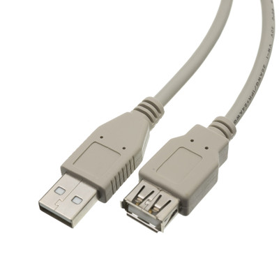 USB CABLE A-A MALE/FEM 10FT BEIGE VERSION 2.0