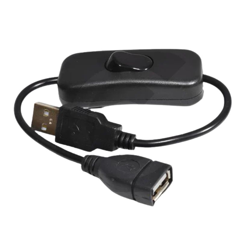 USB CABLE A-A MALE/FEM 8.5IN 2.0 WITH SWITCH