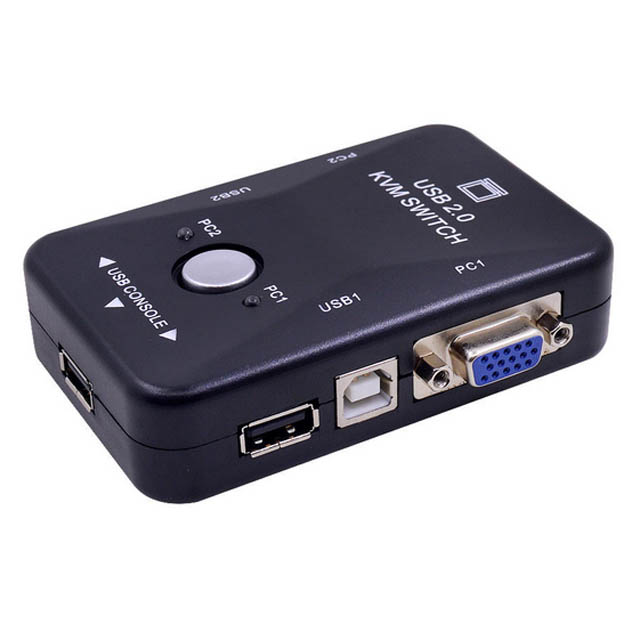 KVM SWITCH WITH USB2 & VGA PORTS 