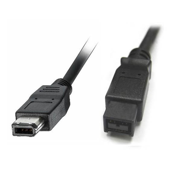 FIREWIRE CABLE 9M-6M 10FT BLACK 
