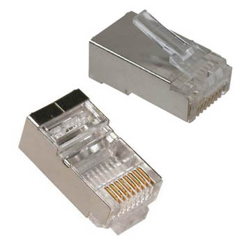 MODULAR PLUG 8P8C SOL SH CAT5E RND