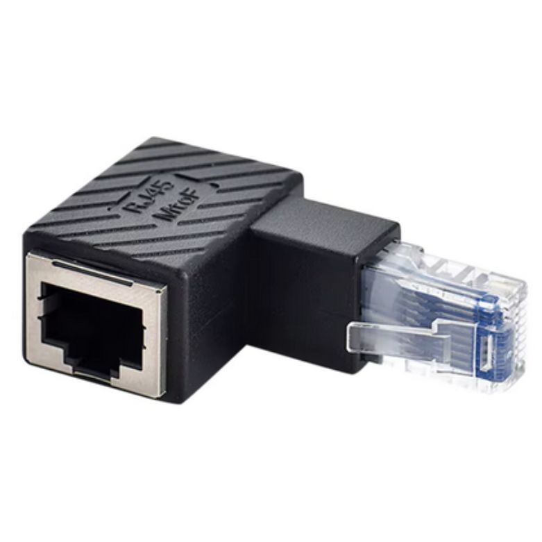 RJ45 8P8C PLUG/JACK RIGHT ANGLE BEND DOWN