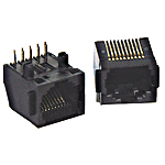 MODULAR JACK 8P8C PCST BLK 
