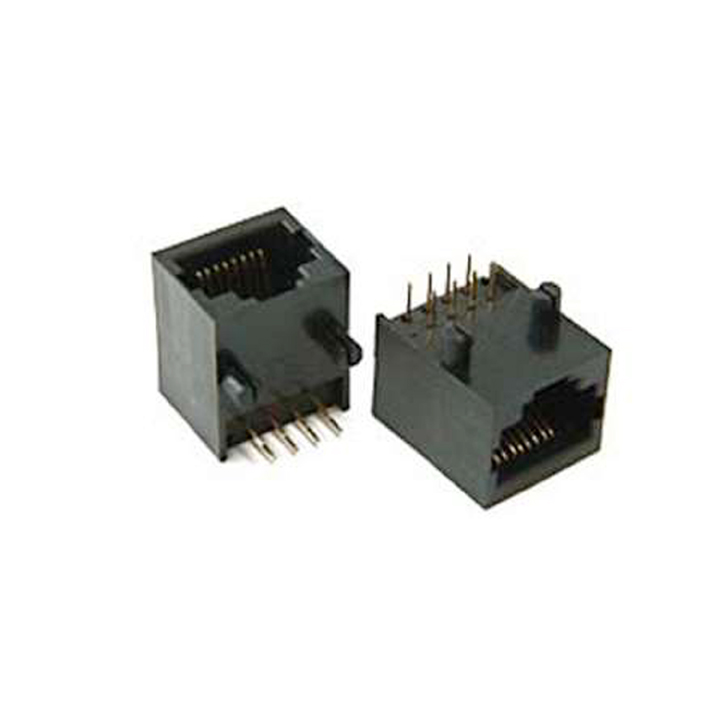 MODULAR JACK 8P8C PCRA BLACK 