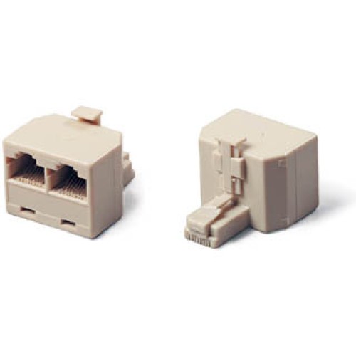 MODULAR T ADAPTER 8P8CJKX2-8P8CP IVORY